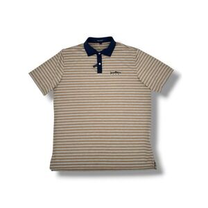 Peter Millar Crown Crafted Tailored Fit Men'sPolo XL Striped Golf Stretch Preppy
